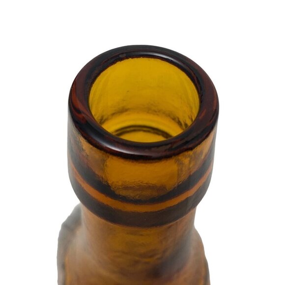 Vintage Wheaton Glass Bottle Amber Orange 9.25" High Retro Colonial Style - Picture 8 of 8